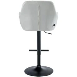 CLP Barkruk Natoma Zwart Frame - Fluweel - Creme -VIDAXL Winkel 115f96f5cbf84ab2bcceadab15d96166