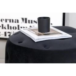 Svea - Juno Hocker - Velvet - Zwart -VIDAXL Winkel 119067096b10421f9f4265f121afa18e