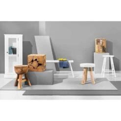 Decoratief Blok Naturel Teak Luuk - Bruin - 37x37x37 Cm -VIDAXL Winkel 11990793 1001