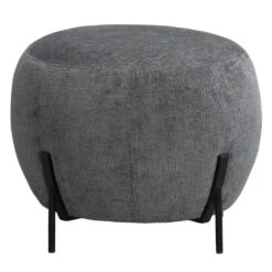 Poef Rosaly - Antraciet - Ø45x35 Cm