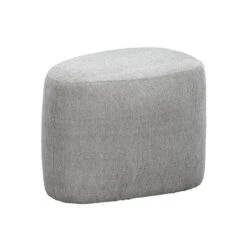 Poef Kacy - Lichtgrijs - 38x55x40 Cm