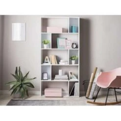 Beliani Boekenkast ORILLA - Wit Mdf -VIDAXL Winkel 1205797617 0102