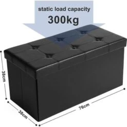 Zitpoef, Zitbank Met Opbergruimte, Opvouwbaar, Zwart -VIDAXL Winkel 120c2cd0320347ccb61b15ddbaffed1f