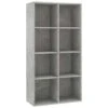 VidaXL Boekenkast/dressoir 66x30x130 Cm Bewerkt Hout Betongrijs -VIDAXL Winkel 1262897578