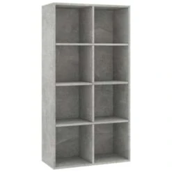 VidaXL Boekenkast/dressoir 66x30x130 Cm Bewerkt Hout Betongrijs