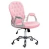 Beliani Bureaustoel PRINCESS - Roze Kunstleer -VIDAXL Winkel 1265837199