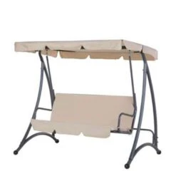 Beliani Schommelbank TEMPLE - Beige Polyester