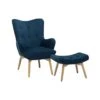 Beliani Fauteuil VEJLE - Blauw Fluweel -VIDAXL Winkel 1291507774
