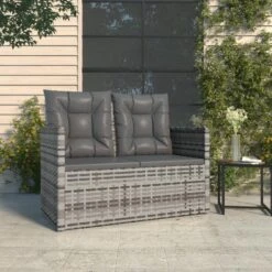 VidaXL - Tuinbank - Grijs - Poly Rattan - 105 Cm - Met Antraciet Kussens -VIDAXL Winkel 12bc4e27494846dabb923cf193f2cfae