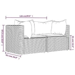 VidaXL - Tuinhoekbanken - Bruin - Poly Rattan - Met Kussens -VIDAXL Winkel 130ab40f5d12430481885ed753c28660