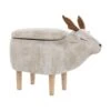 Beliani Hocker REINDEER - Beige Polyester -VIDAXL Winkel 1320995248