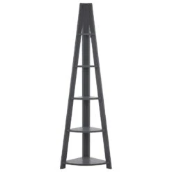 Beliani Boekenkast MOBILE SOLO - Grijs Vezelplaat