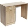 VidaXL Bureau Met Lade En Kastje 100x40x73 Cm Eiken -VIDAXL Winkel 1392370749