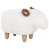 Beliani Hocker LAMB - Wit Polyester -VIDAXL Winkel 1441586171