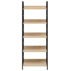 VidaXL Boekenkast 5 Schappen 60x27,6x158,5 Cm Spaanplaat Eikenkleurig 6 VidaXL Boekenkast 5 Schappen 60x27,6x158,5 Cm Spaanplaat Eikenkleurig -VIDAXL Winkel 1461984606 0102