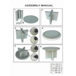Tuintafel Rond 120cm - Wit Betonlook - Acryl Coating - Miso -VIDAXL Winkel 146cfeb646364c69a1a20bca9f575392