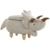 Beliani Hocker TRICERATOPS - Grijs Polyester