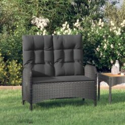 VidaXL - Tuinbank - Zwart - Poly Rattan - 107 Cm - Verstelbaar -VIDAXL Winkel 14a2e30bb374442790baa2d927ffbb48