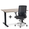 MRC COMFORT Set - Zit-sta Bureau + Stoel - 140x80 - Midden Eiken -VIDAXL Winkel 1504357140
