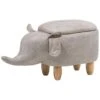 Beliani Dierenhocker ELEPHANT - Grijs Kunstleer -VIDAXL Winkel 1530617714