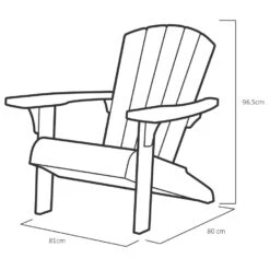 Keter Troy Adirondack Tuinstoel - Set Van 2 - 81x80x96,5cm - Zwart -VIDAXL Winkel 1533a346d7df4ee9acd0f97ae594211d