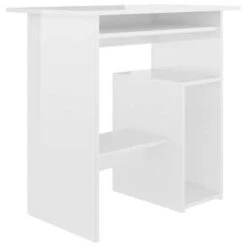 VidaXL Bureau 80x45x74 Cm Spaanplaat Hoogglans Wit