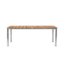 Fjôrd Tuintafel Acaciahout/Metaal - 200x100x74cm - Zenia -VIDAXL Winkel 1584ccfecdd2464aae40a1dc36d96edc