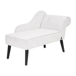 BIARRITZ - Chaise Longue - Wit - Rechtszijdig - Polyester -VIDAXL Winkel 159989430b6049d092929f0e9a8494f2