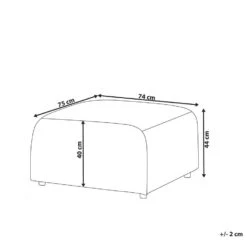 FALSTERBO - Ottomaan - Wit - Corduroy -VIDAXL Winkel 159b197631b244039345566a8f6facd3