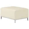Beliani Ottomaan OSLO - Beige Leer -VIDAXL Winkel 1600260130