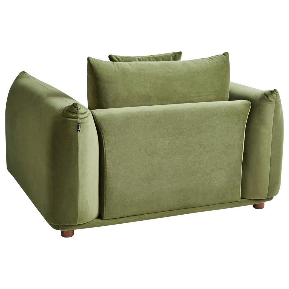 LUVOS - Fauteuil - Groen - Fluweel 6 LUVOS - Fauteuil - Groen - Fluweel - Afbeelding 6