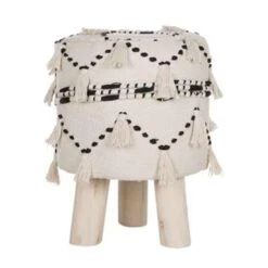 Beliani Hocker THONDI - Beige Katoen