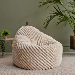 Icon Zitzak Cocoon - Zitzak Van Imitatiebont - Beige -VIDAXL Winkel 1694625c338f461dbb8d1eaec34872ca