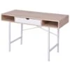 VidaXL Bureau Met 1 Lade Eiken En Wit -VIDAXL Winkel 1770337902