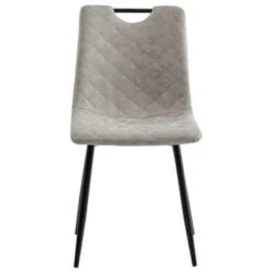 VidaXL Eetkamerstoelen 2 St Kunstleer Lichtgrijs -VIDAXL Winkel 1771733532 0102