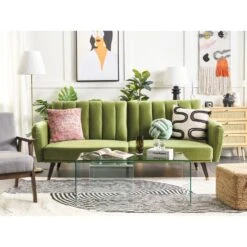 Beliani Slaapbank - VIMMERBY Groen Fluweel 5 Beliani Slaapbank - VIMMERBY Groen Fluweel -VIDAXL Winkel 17822db43dd442d4a7e38627eec6417a