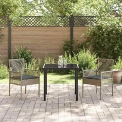 VidaXL - Tuinstoel - Grijs - Poly Rattan - 53 X 60 X 85cm -VIDAXL Winkel 178e58536dff475fb463507cdc592a33