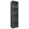 VidaXL Boekenkast/tv-meubel 36x30x143 Cm Bewerkt Hout Hoogglans Grijs -VIDAXL Winkel 1828960286