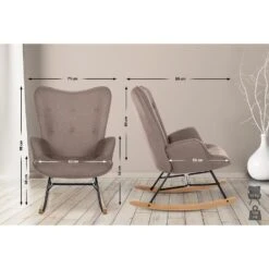 CLP Schommelstoel Sanka Stof - Taupe -VIDAXL Winkel 183a85f0bfca465abda548f3305f8aa1