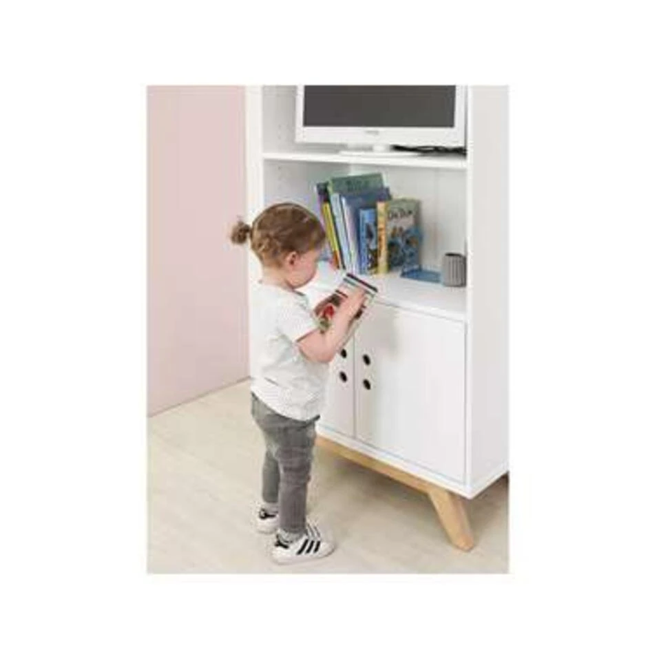 Bopita Lynn Boekenkast - Wit/Naturel 3 Bopita Lynn Boekenkast - Wit/Naturel - Afbeelding 3