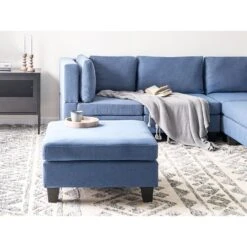 UNSTAD - Hocker - Blauw - Polyester -VIDAXL Winkel 189b92b266f346e3890f5a07c9c4b3a0