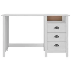 VidaXL Bureau Hill 3 Lades 120x50x74 Cm Massief Grenenhout -VIDAXL Winkel 1936790361 0102
