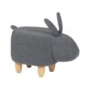 Beliani Dierenhocker BUNNY - Grijs Polyester, Katoen