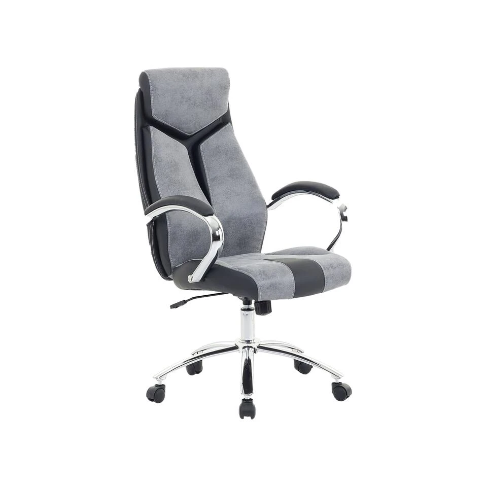 Beliani Bureaustoel FORMULA - Grijs Polyester 1 Beliani Bureaustoel FORMULA - Grijs Polyester