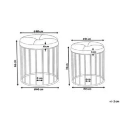 Beliani Hocker LUBBOCK - Blauw Fluweel -VIDAXL Winkel 1976426725 0102