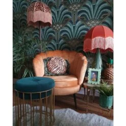 Beliani Hocker LUBBOCK - Blauw Fluweel -VIDAXL Winkel 1976426725 0103