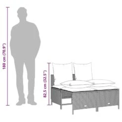 VidaXL - Loungeset - Grijs - Poly Rattan -VIDAXL Winkel 19a5817dffb34dc4b1e9aaaaee97c574