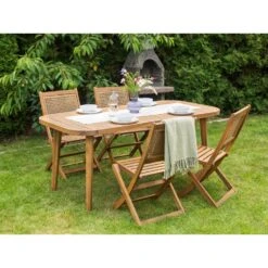 PARAGGI - Tuintafel - Bruin - 180 X 90 Cm - Acaciahout -VIDAXL Winkel 19b62b39656a4f3e9b20d256bda445bb