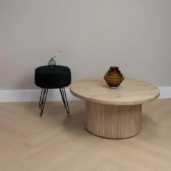 QUVIO Ronde Zitkrukje - Fluweel - Met Opbergruimte - Ø32 Cm - Zwart -VIDAXL Winkel 1a937c11b6d347f08cff80a0c1160548