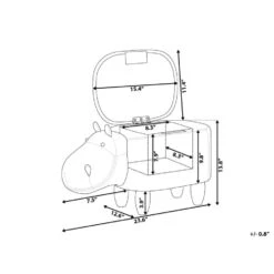 Beliani Dierenhocker HIPPO - Grijs Kunstleer -VIDAXL Winkel 1a947c741c604a1aa387b9803409c0b4